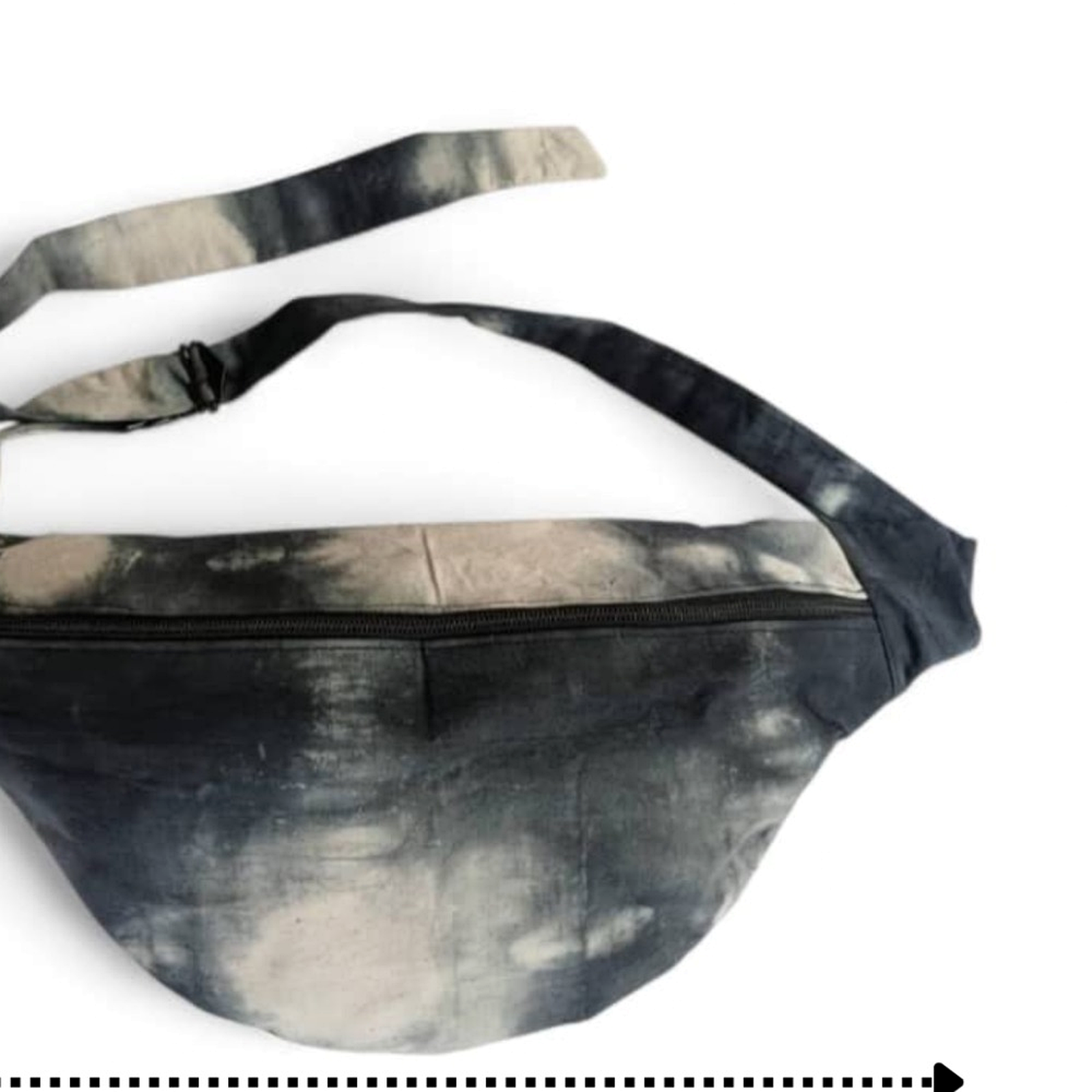 Luna – Bleu nuit & ivoire – motif tie-dye nuage