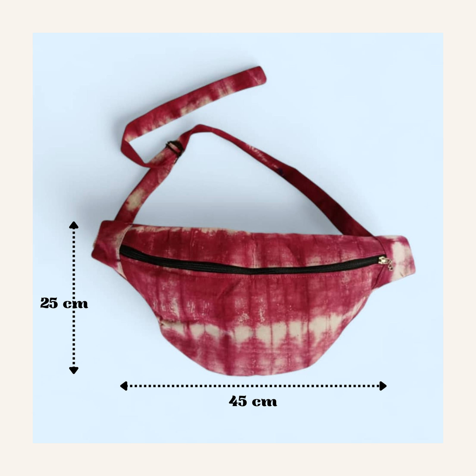 Luna – Rouge & ivoire – motif tie-dye quadrillé