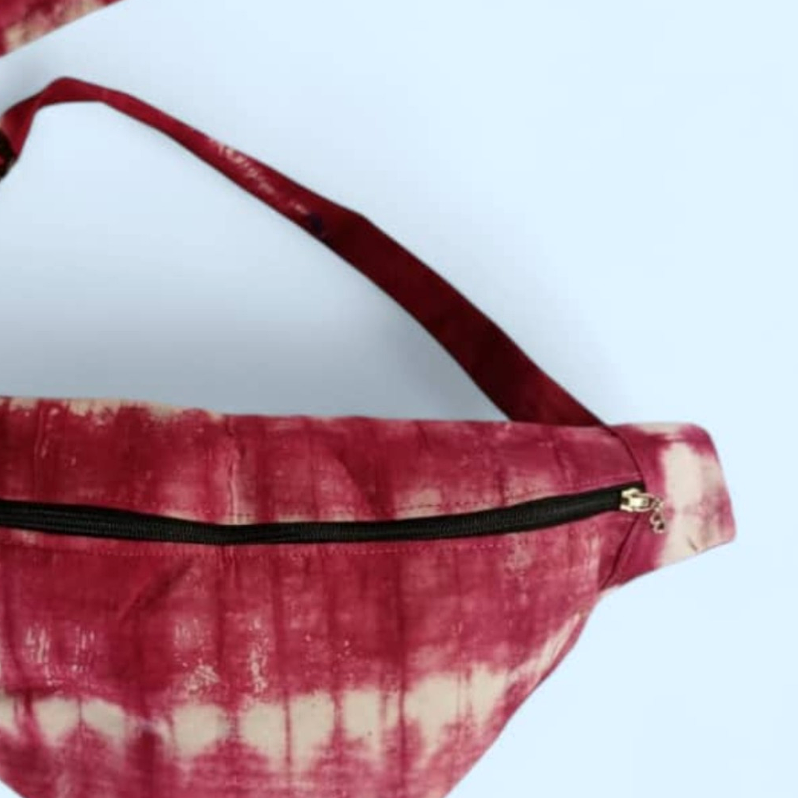 Luna – Rouge & ivoire – motif tie-dye quadrillé