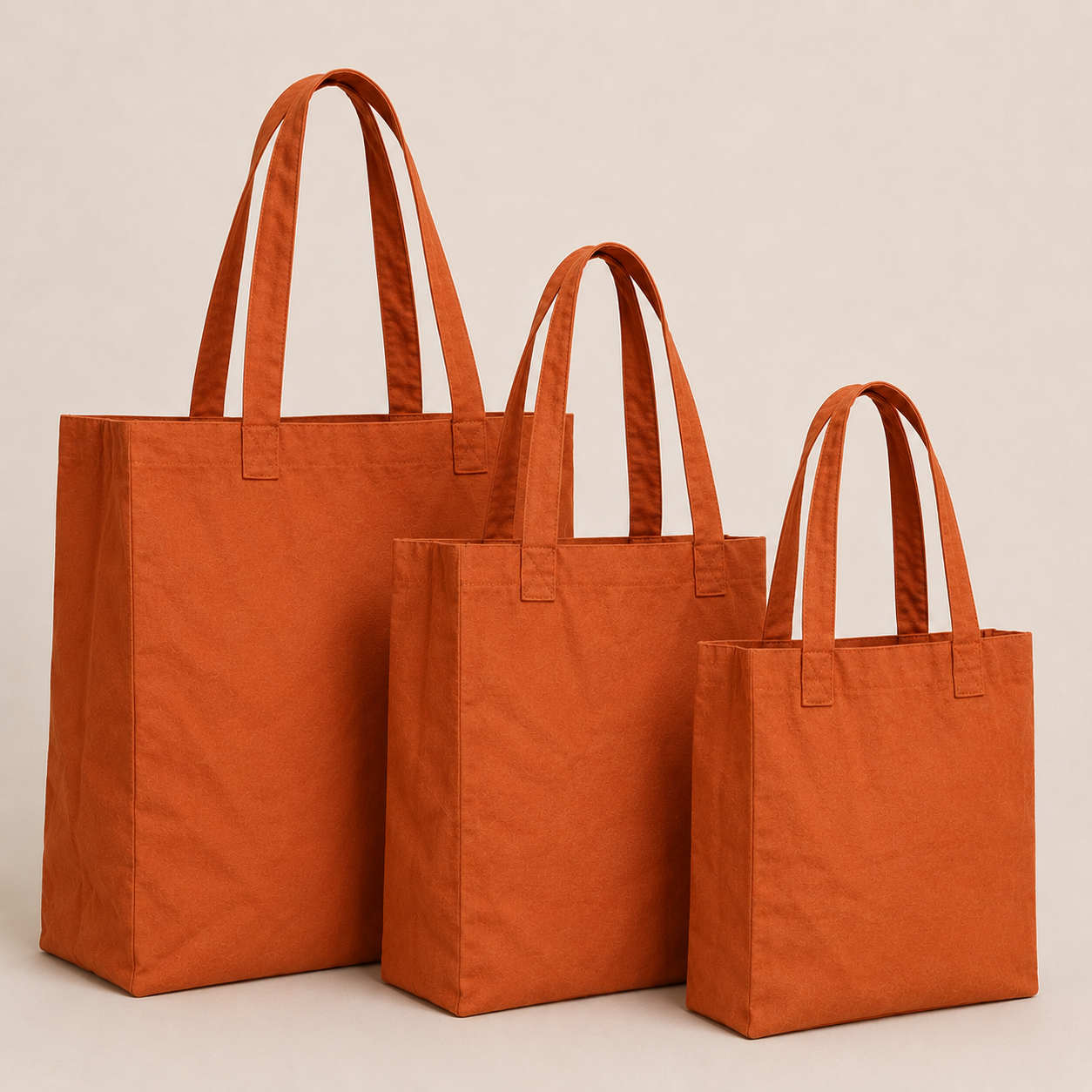 Abikè Tote Bag – Orange – finition unie texturée