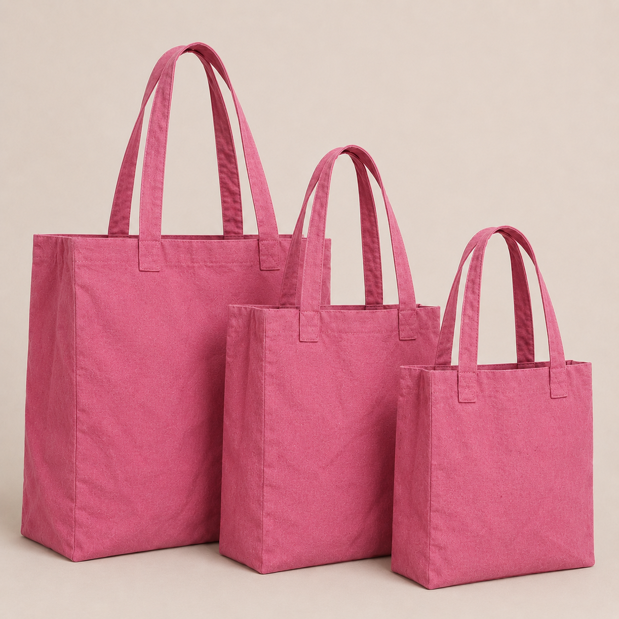 Abikè Tote Bag – Rose – finition unie texturée
